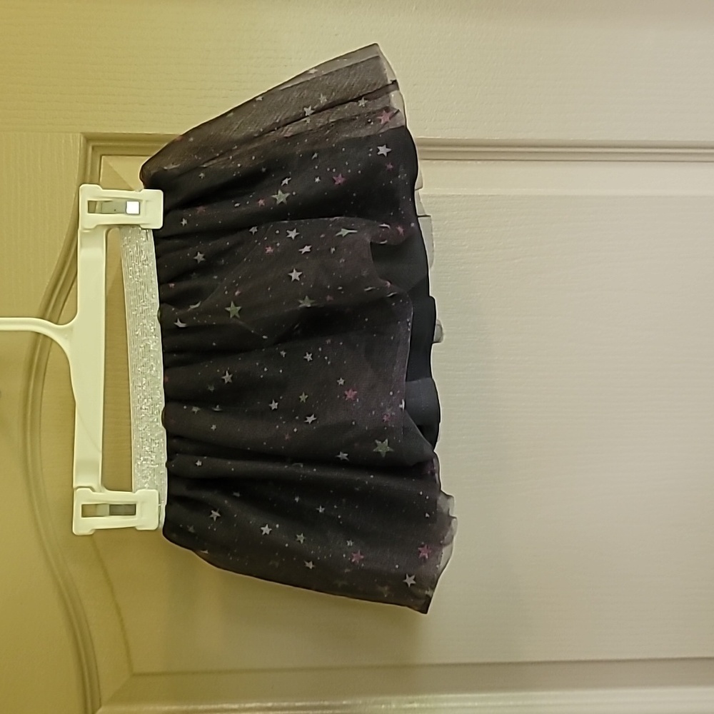 STAR WARS Toddler 2T Black Tutu Skirt With Colorful Stars